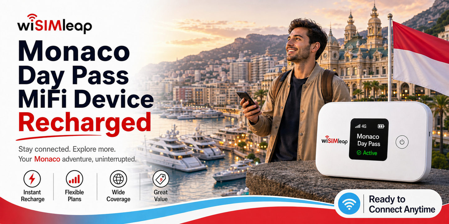 MIFI Device Recharge Data Plan Order-- Monaco /Day Pass