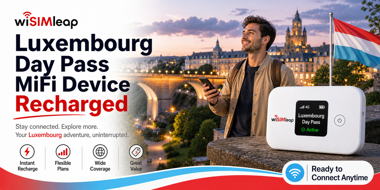 MIFI Device Recharge Data Plan Order-- Luxembourg /Day Pass