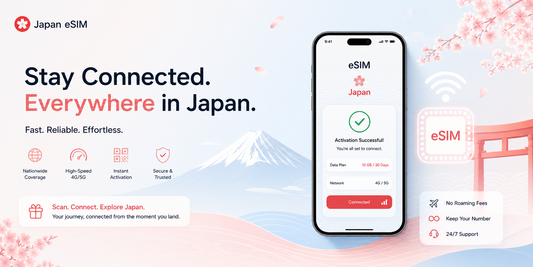 Japan eSIM Unlimited Data, 5G/4G LTE Travel eSIM for Japan, Instant QR Code Delivery, No Physical SIM Card, Compatible with iPhone & Android, Easy Activation (Copy)