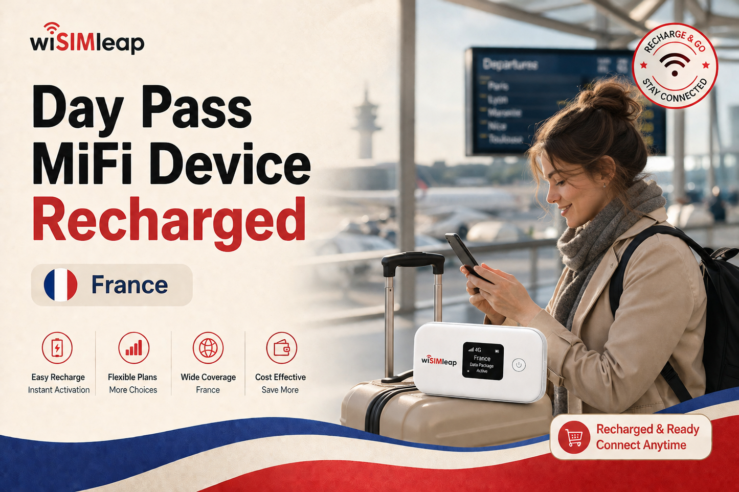 MIFI Device Recharge Data Plan Order---Guadeloupe /Data Package