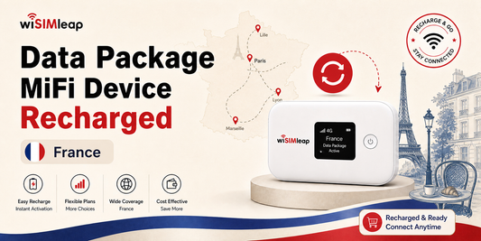 wiSIMleap MIFI Device Recharge Data Plan Order---France /Data Package