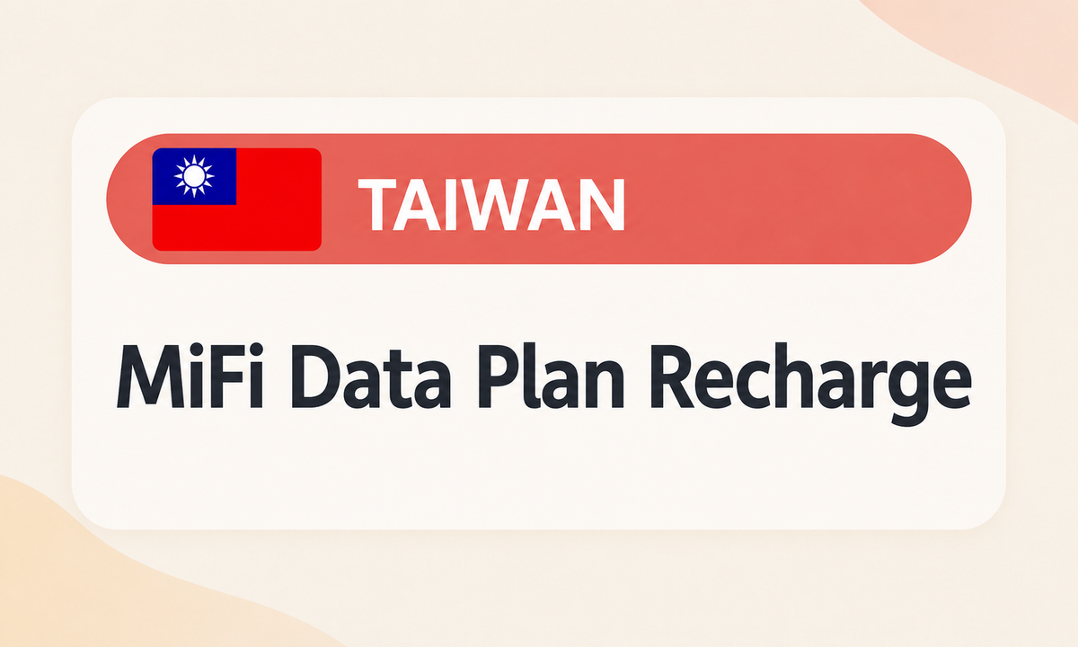 TaiWan -- MiFi Data Plan Recharge