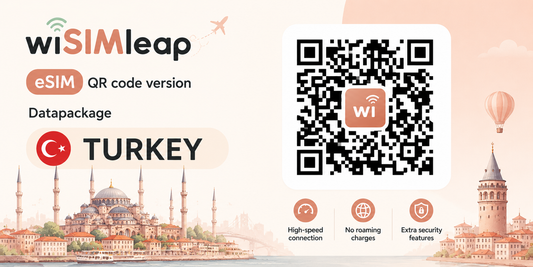 Turkey eSIM | 4G/5G Travel Data eSIM | Instant QR Code Delivery | No Physical SIM Required | Compatible with iPhone, Samsung & Google Pixel | WISIMLEAP
