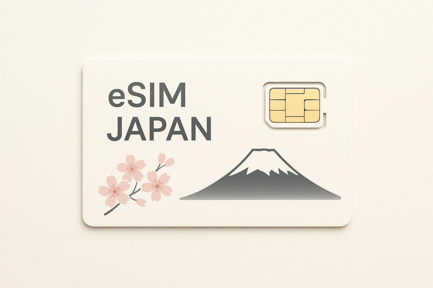 eSIM for Japan, with a light background