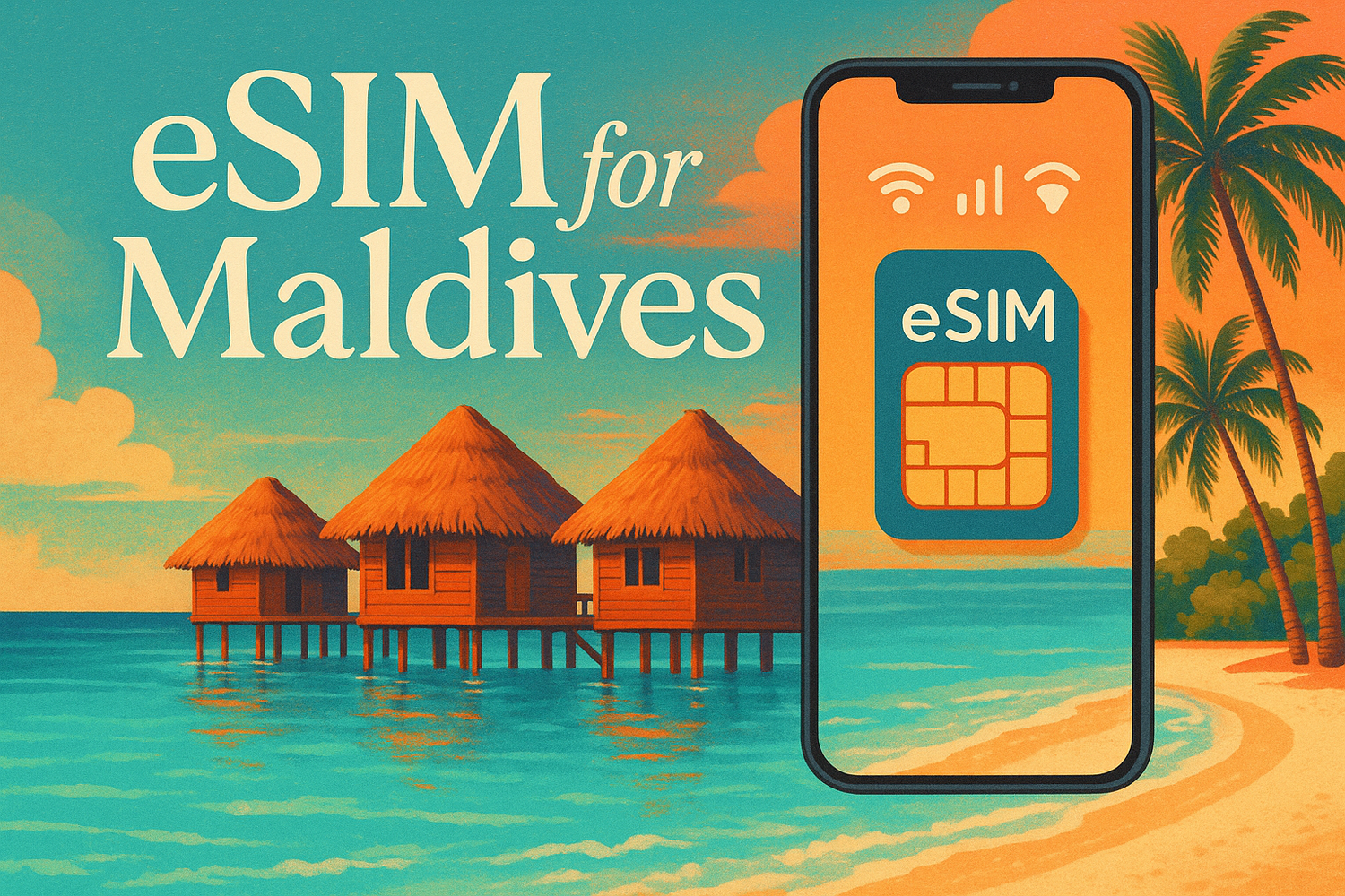 esim for Maldives,with local style
