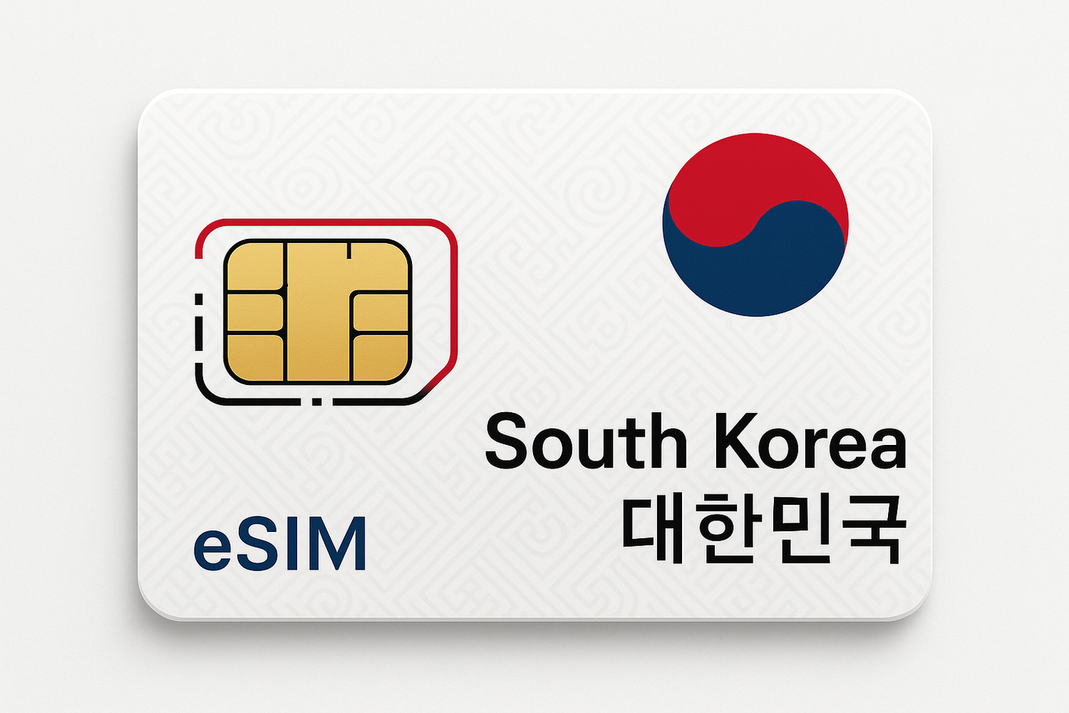 eSIM for South Korea, with a light background