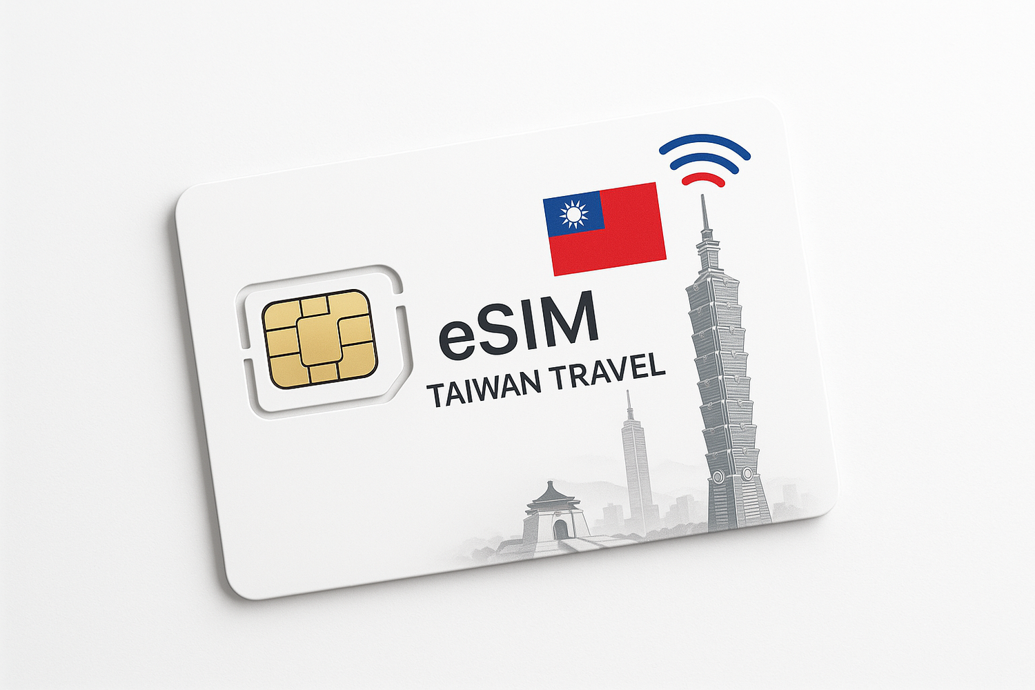 eSIM for TaiWan, with a light background
