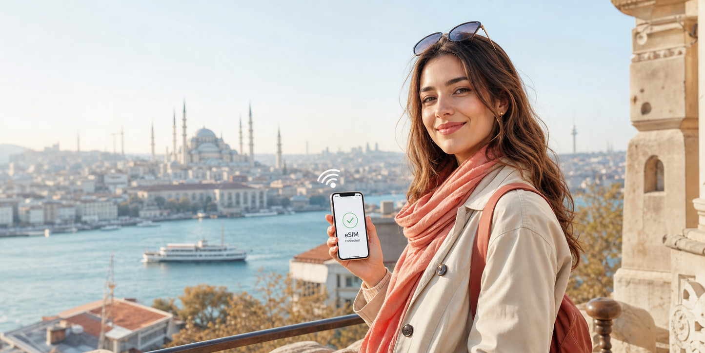 Turkey eSIM | 4G/5G Travel Data eSIM | Instant QR Code Delivery | No Physical SIM Required | Compatible with iPhone, Samsung & Google Pixel | WISIMLEAP